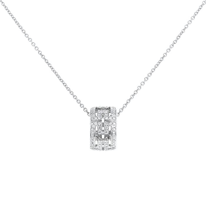 [⭐Marins]PARENTESI NECKLACE SILVER DIAMOND