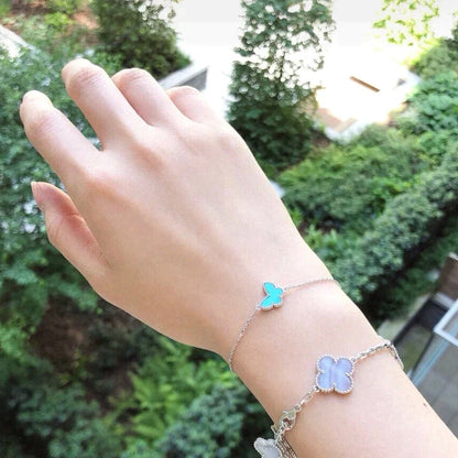 [Marin-Jewelry]BRACELET PAPILLON TURQUOISE PAPILLON ARGENT