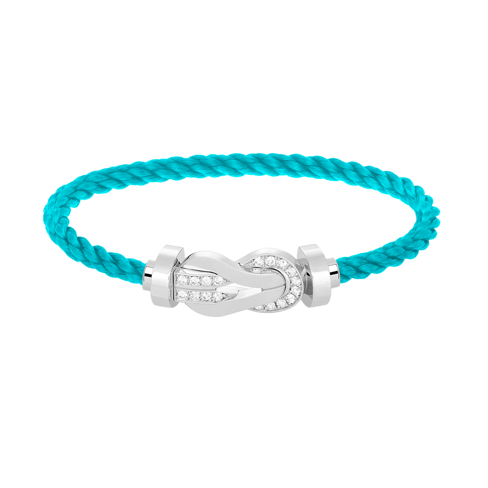 [Marin-Jewelry]CHANCE LARGE 8 FIGURE BUCKLE HALF DIAMOND BRACELET SILVER