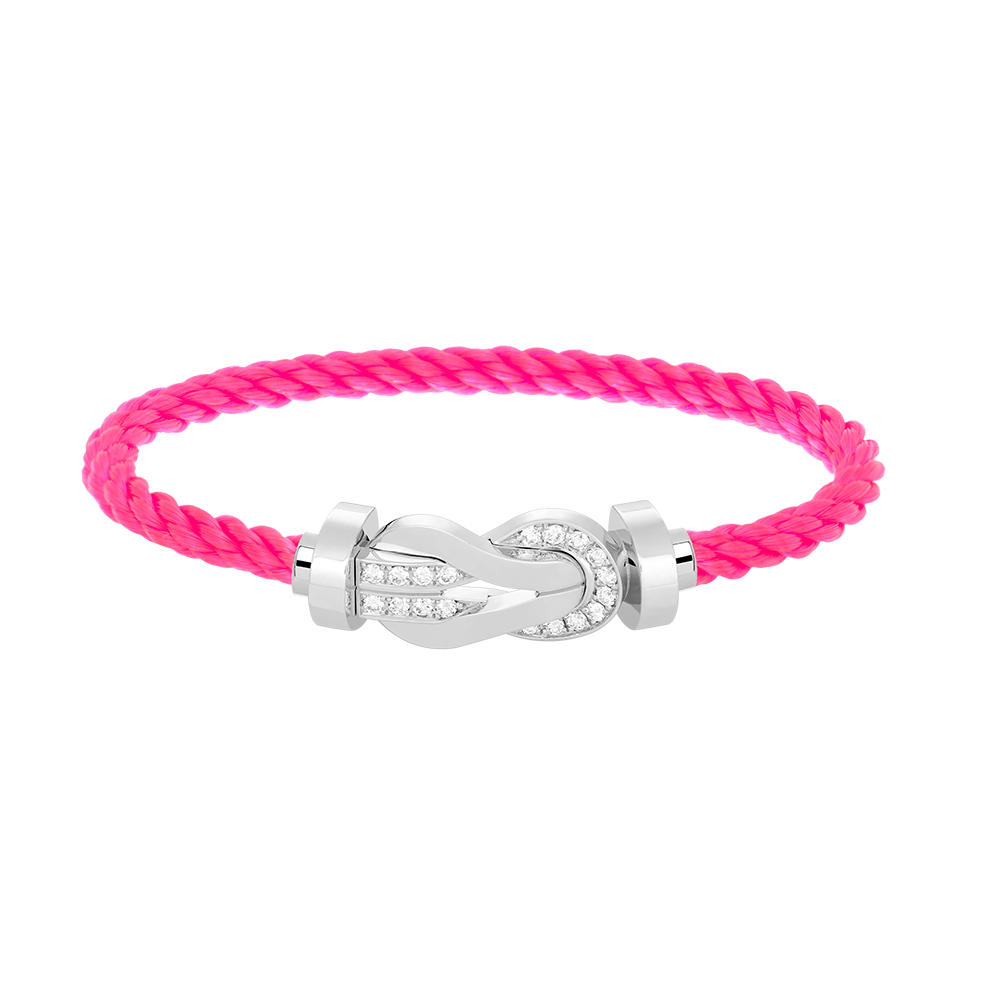 [Marin-Jewelry]CHANCE LARGE 8 FIGURE BUCKLE HALF DIAMOND BRACELET SILVER