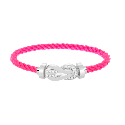 [Marin-Jewelry]CHANCE LARGE 8 FIGURE BUCKLE HALF DIAMOND BRACELET SILVER