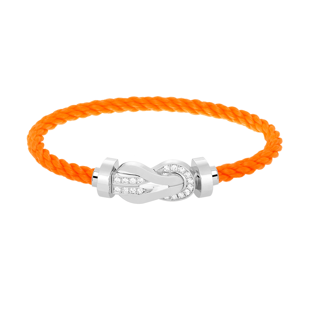[Marin-Jewelry]CHANCE LARGE 8 FIGURE BUCKLE HALF DIAMOND BRACELET SILVER