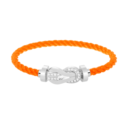 [Marin-Jewelry]CHANCE LARGE 8 FIGURE BUCKLE HALF DIAMOND BRACELET SILVER