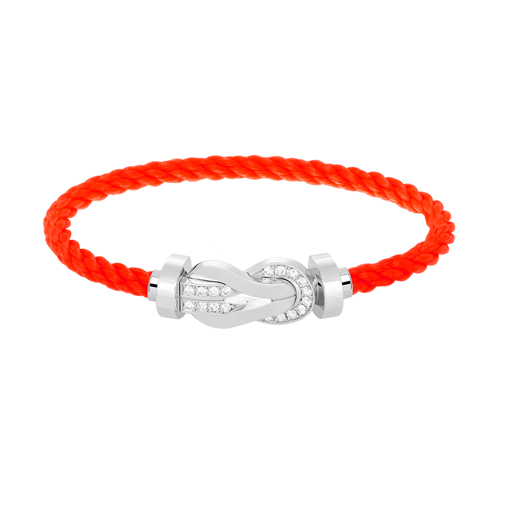 [Marin-Jewelry]CHANCE LARGE 8 FIGURE BUCKLE HALF DIAMOND BRACELET SILVER