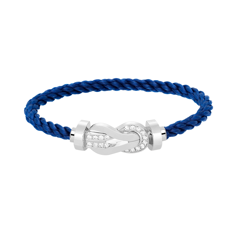[Marin-Jewelry]CHANCE LARGE 8 FIGURE BUCKLE HALF DIAMOND BRACELET SILVER