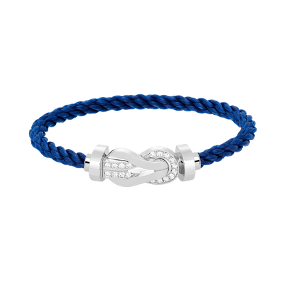 [Marin-Jewelry]CHANCE LARGE 8 FIGURE BUCKLE HALF DIAMOND BRACELET SILVER