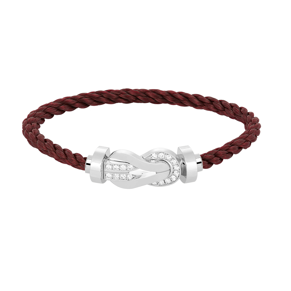 [Marin-Jewelry]CHANCE LARGE 8 FIGURE BUCKLE HALF DIAMOND BRACELET SILVER