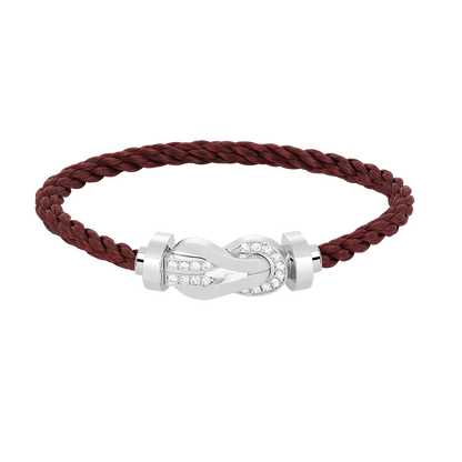 [Marin-Jewelry]CHANCE LARGE 8 FIGURE BUCKLE HALF DIAMOND BRACELET SILVER