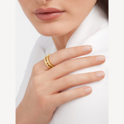 [⭐Marins]ZERO 1 ONE-BAND WITH OPENWORK LOGO SPIRAL RING