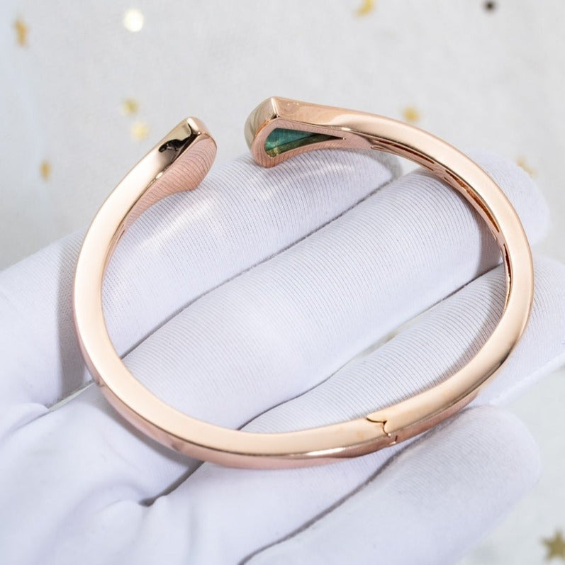 [⭐Marins]DREAM BRACELET OPEN MALACHITE PINK GOLD