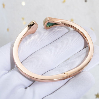 [⭐Marins]DREAM BRACELET OPEN MALACHITE PINK GOLD