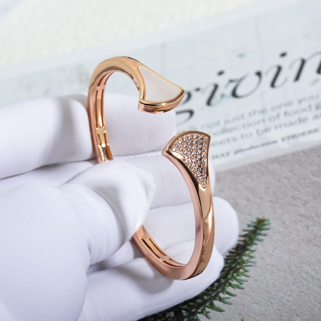 [⭐Marins]DREAM BRACELET OPEN PINK GOLD MOP DIAMOND