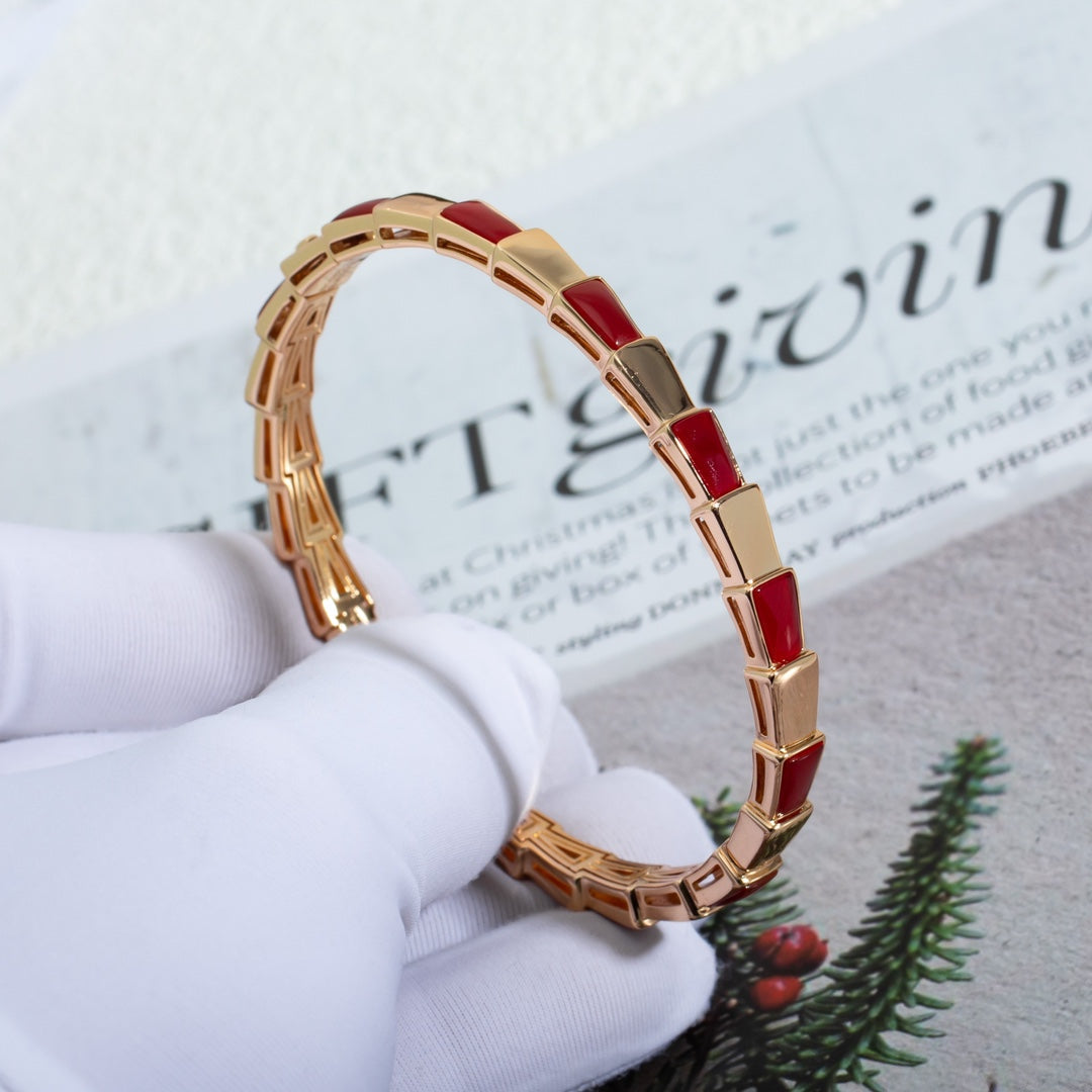 [⭐Marins]SERPENTI BRACELET PINK GOLD RUBELLITE