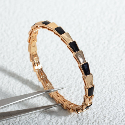 [⭐Marins]SERPENTI BRACELET PINK GOLD ONYX