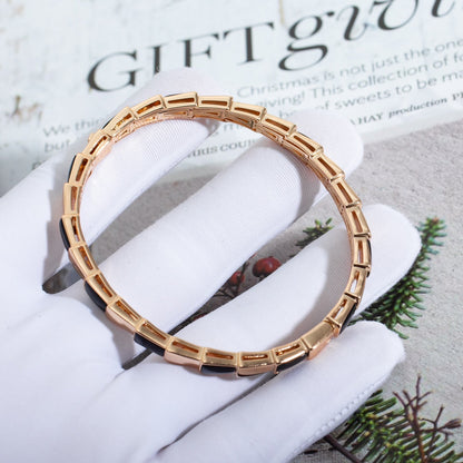 [⭐Marins]SERPENTI BRACELET PINK GOLD ONYX