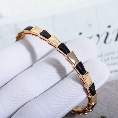 [⭐Marins]SERPENTI BRACELET PINK GOLD ONYX
