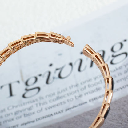 [⭐Marins]SERPENTI BRACELET PINK GOLD ONYX