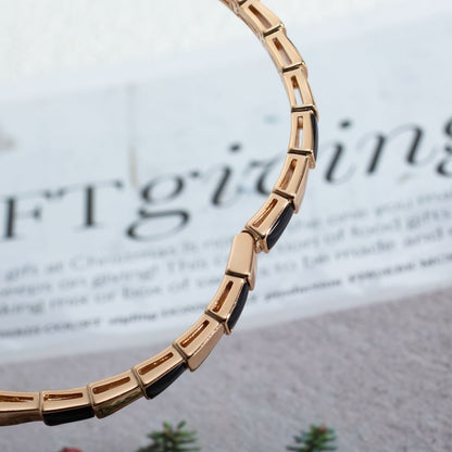 [⭐Marins]SERPENTI BRACELET PINK GOLD ONYX