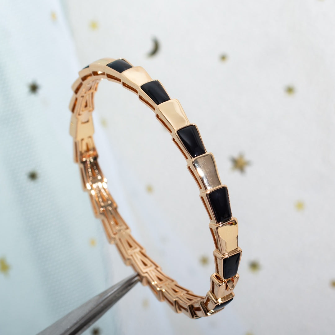 [⭐Marins]SERPENTI BRACELET PINK GOLD ONYX