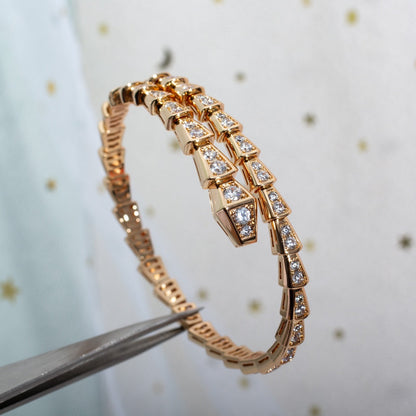 [⭐Marins]SERPENTI BRACELET 6.8MM PINK GOLD DIAMOND