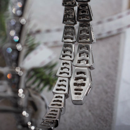 [⭐Marins]SERPENTI BRACELET 6MM SILVER DIAMOND
