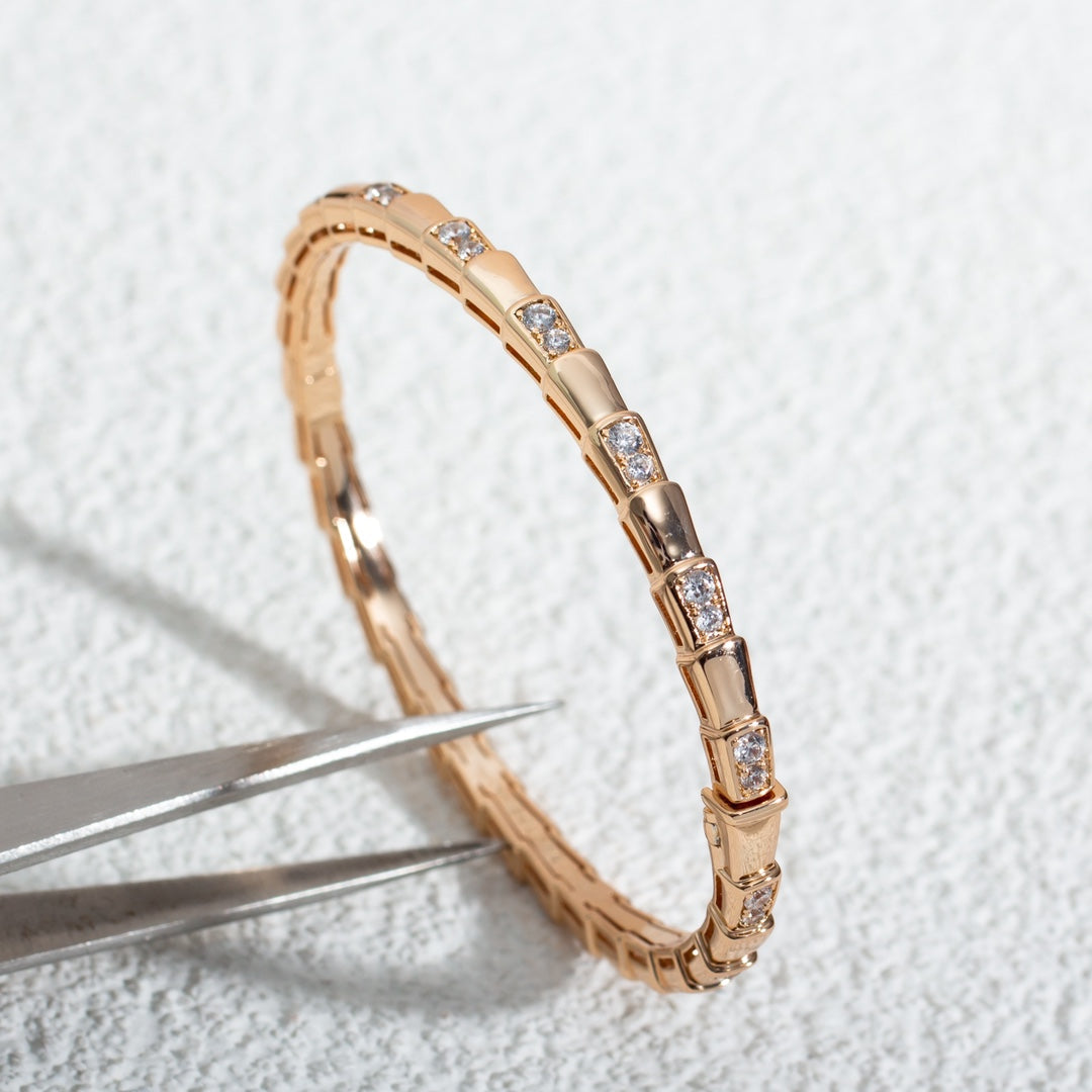 [⭐Marins]SERPENTI SMALL BRACELET PINK GOLD DIAMOND