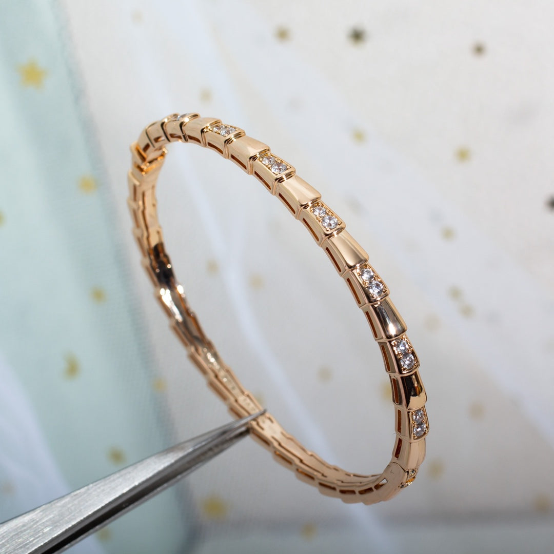 [⭐Marins]SERPENTI SMALL BRACELET PINK GOLD DIAMOND