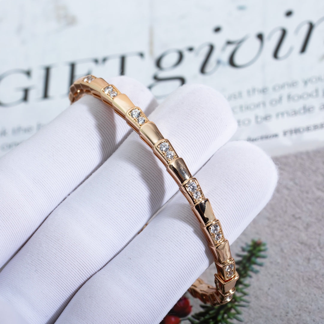 [⭐Marins]SERPENTI BRACELET PINK GOLD DIAMOND