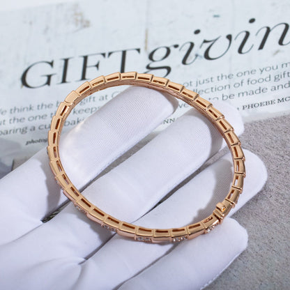 [⭐Marins]SERPENTI SMALL BRACELET PINK GOLD DIAMOND