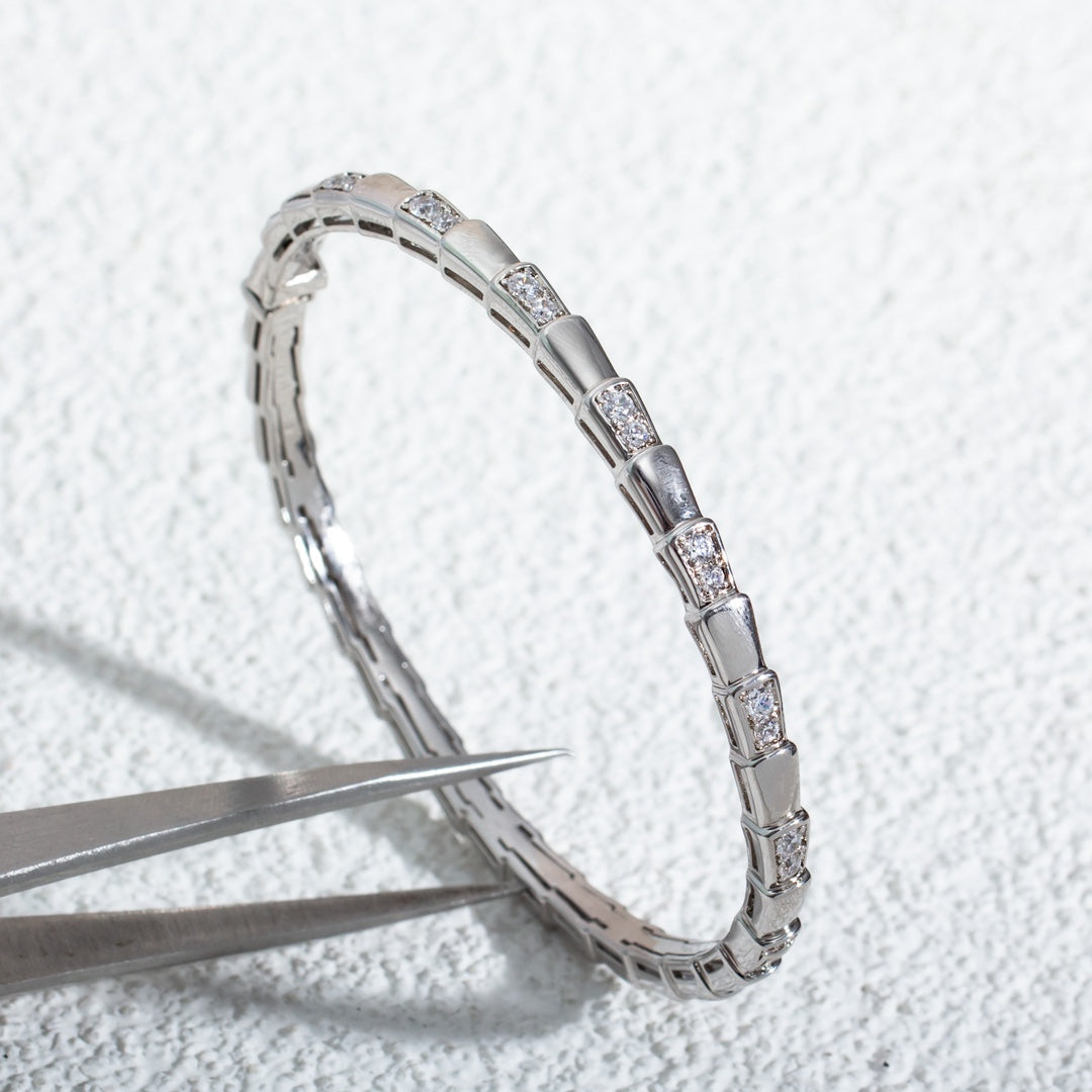 [⭐Marins]SERPENTI BRACELET SILVER DIAMOND
