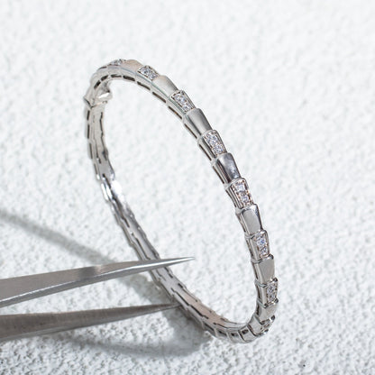 [⭐Marins]SERPENTI BRACELET SILVER DIAMOND