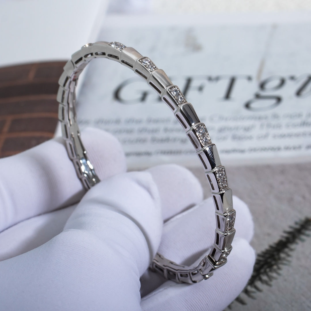 [⭐Marins]SERPENTI BRACELET SILVER DIAMOND
