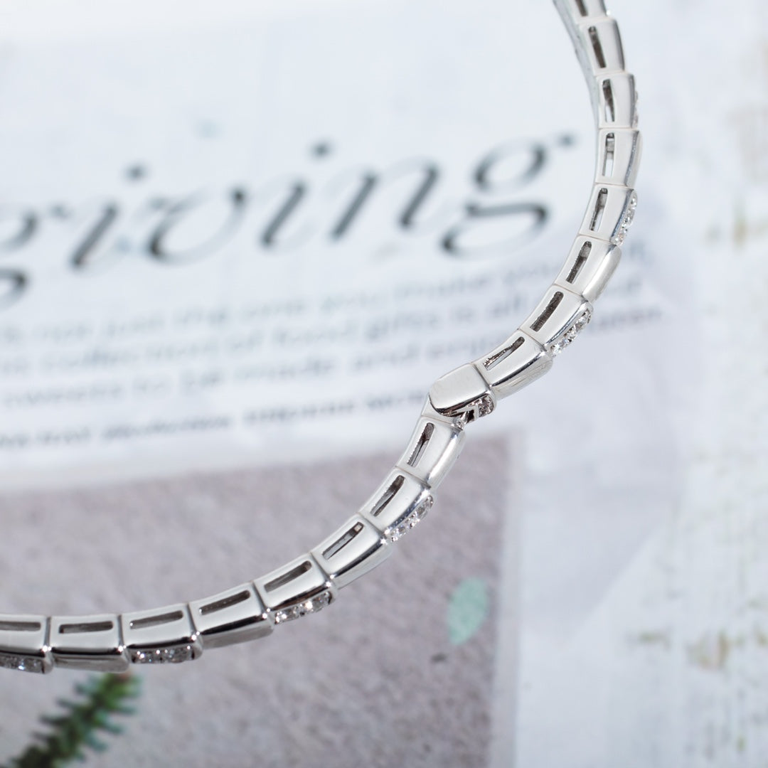 [⭐Marins]SERPENTI BRACELET SILVER DIAMOND