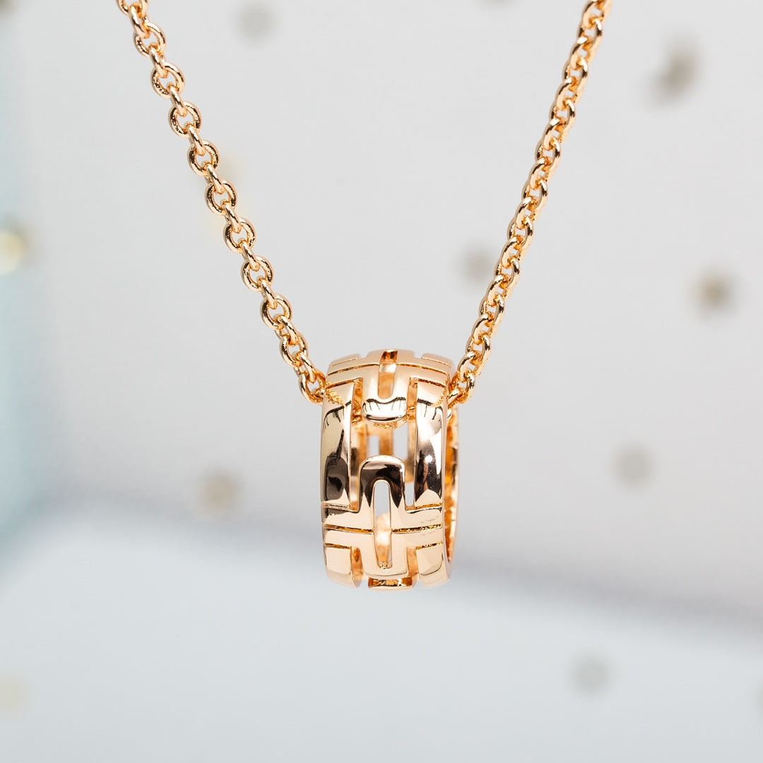 [⭐Marins]PARENTESI NECKLACE PINK GOLD
