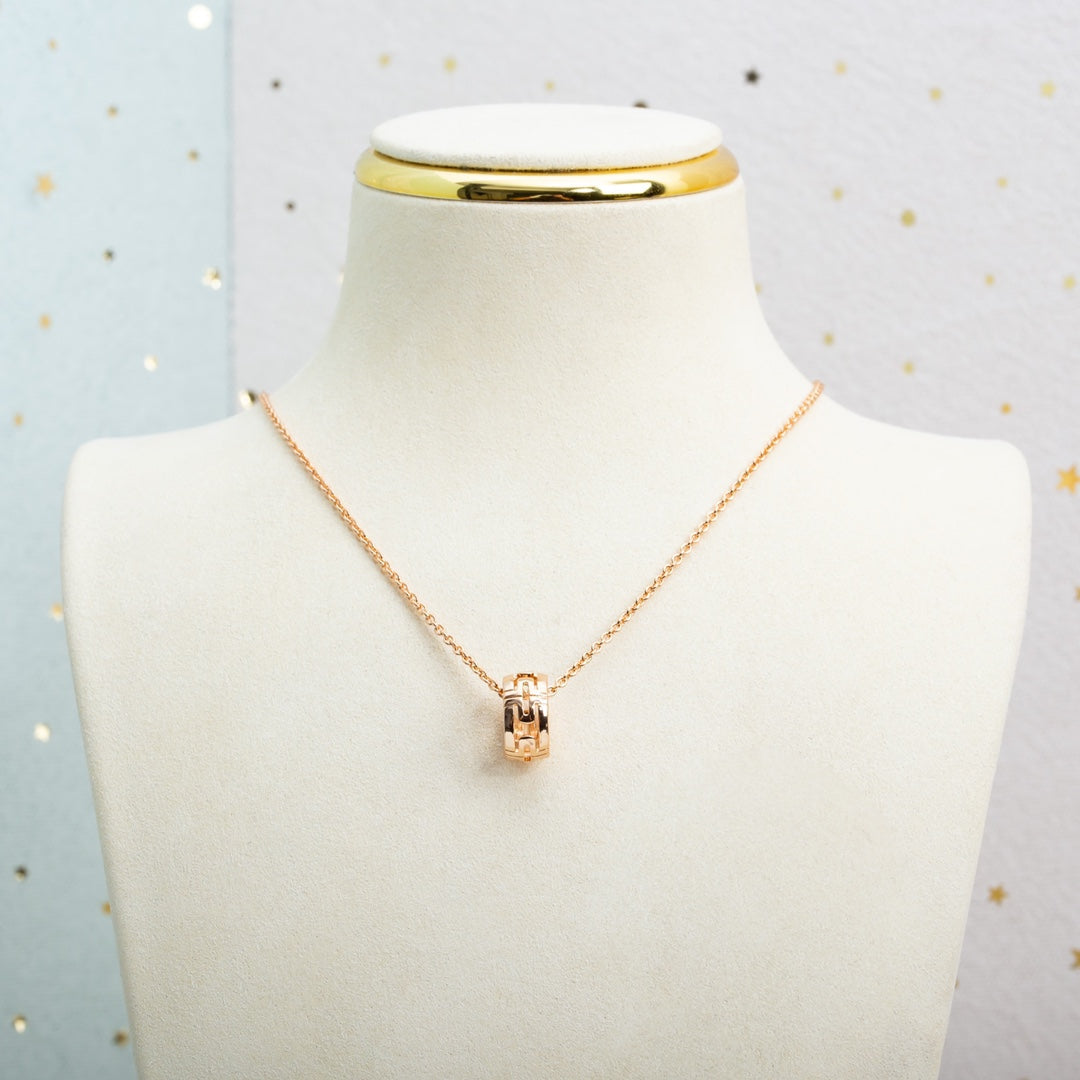 [⭐Marins]PARENTESI NECKLACE PINK GOLD