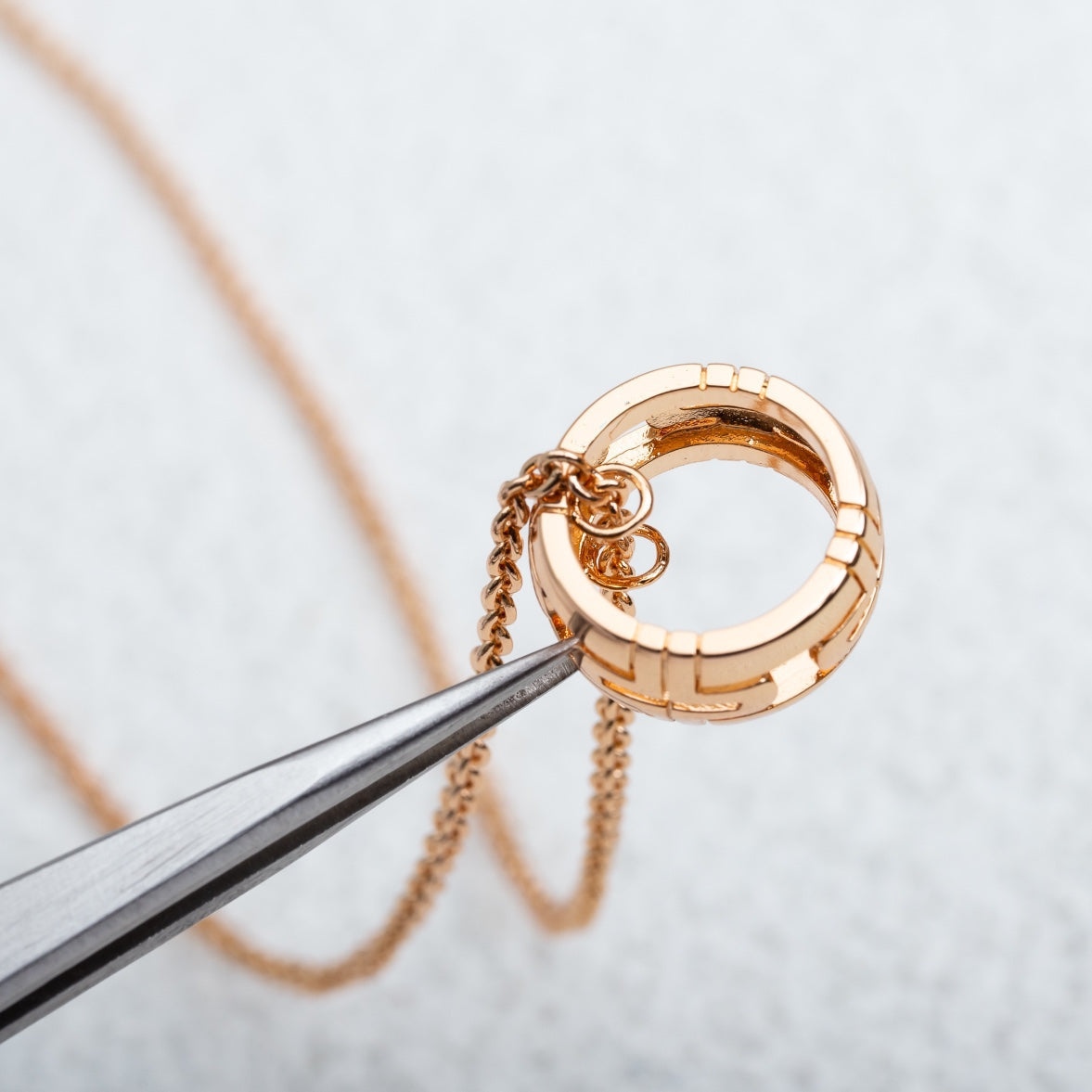 [⭐Marins]PARENTESI NECKLACE PINK GOLD