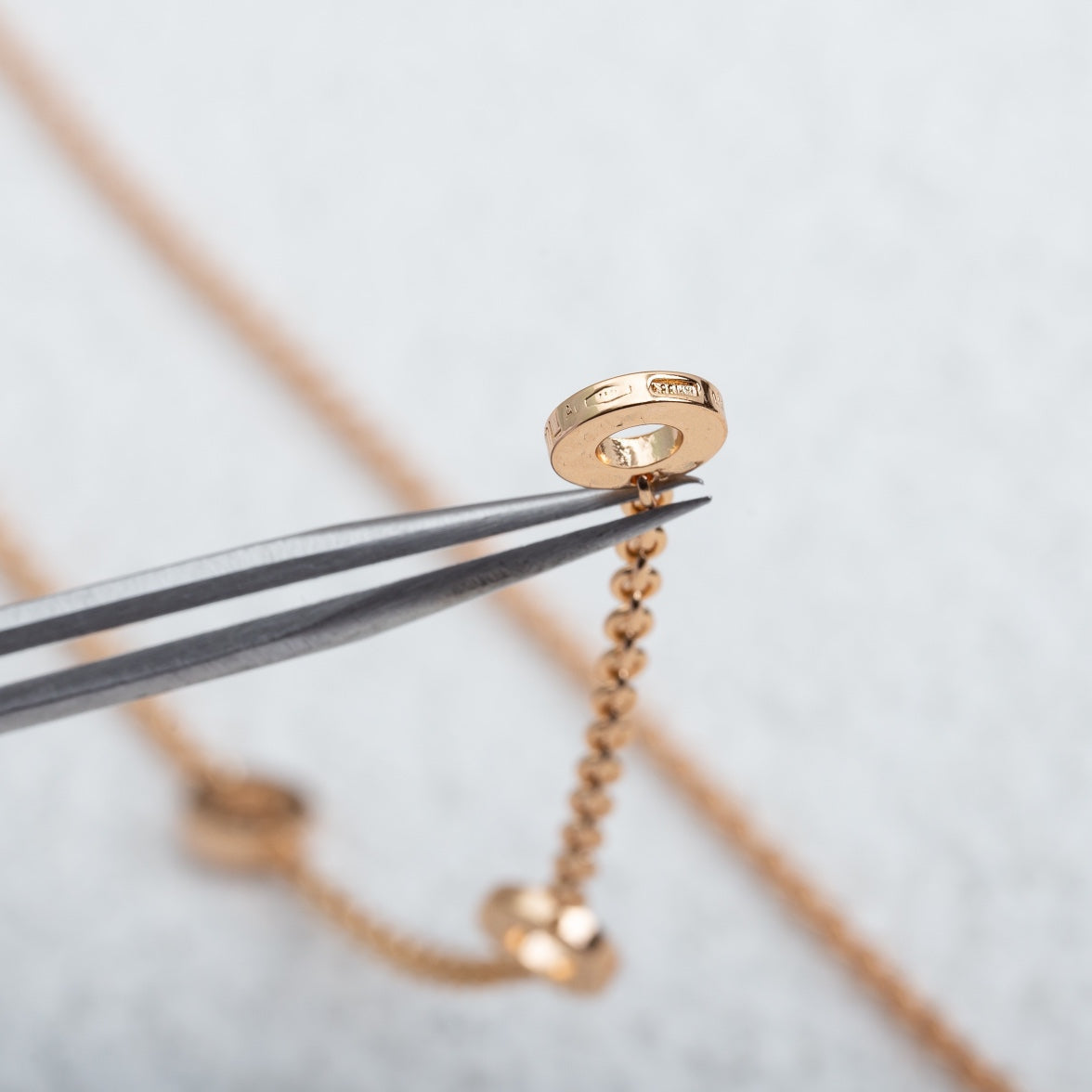 [⭐Marins]PARENTESI NECKLACE PINK GOLD