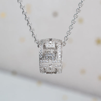 [⭐Marins]PARENTESI NECKLACE SILVER DIAMOND