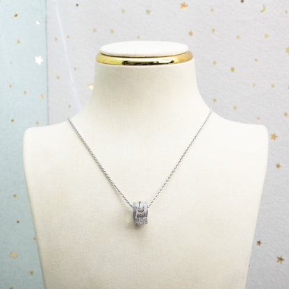 [⭐Marins]PARENTESI NECKLACE SILVER DIAMOND