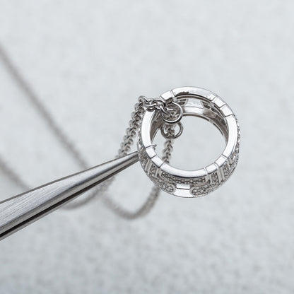 [⭐Marins]PARENTESI NECKLACE SILVER DIAMOND