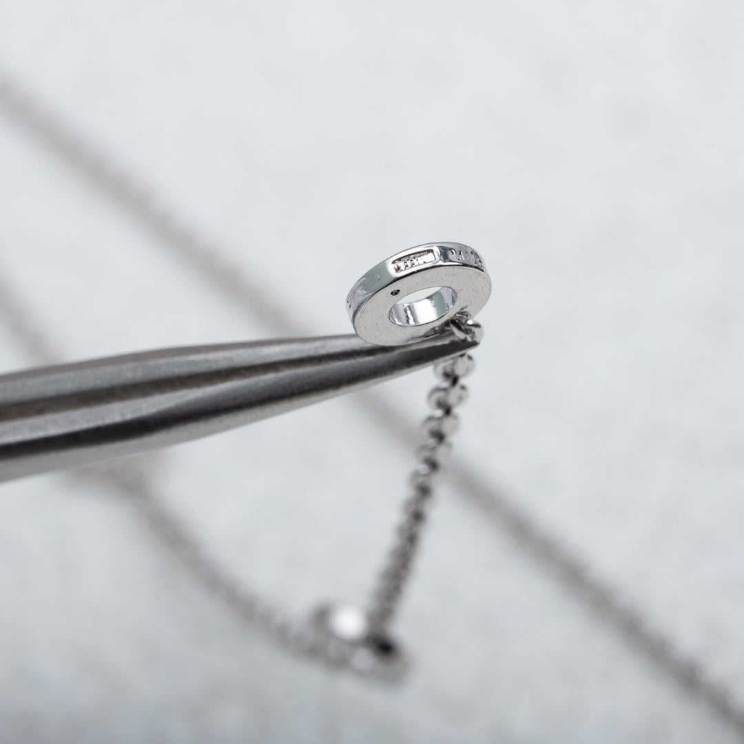 [⭐Marins]PARENTESI NECKLACE SILVER DIAMOND