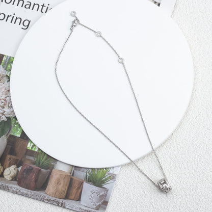 [⭐Marins]PARENTESI NECKLACE SILVER DIAMOND