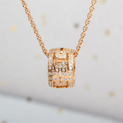[⭐Marins]PARENTESI NECKLACE PINK GOLD DIAMOND