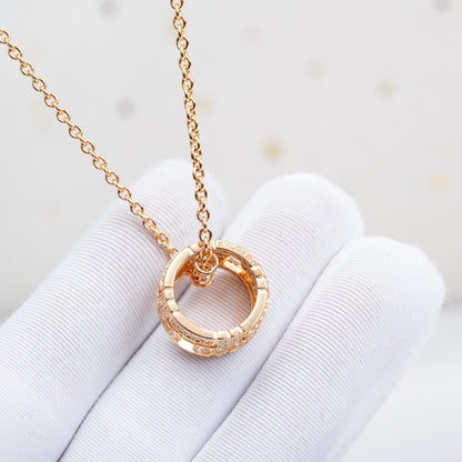 [⭐Marins]PARENTESI NECKLACE PINK GOLD DIAMOND