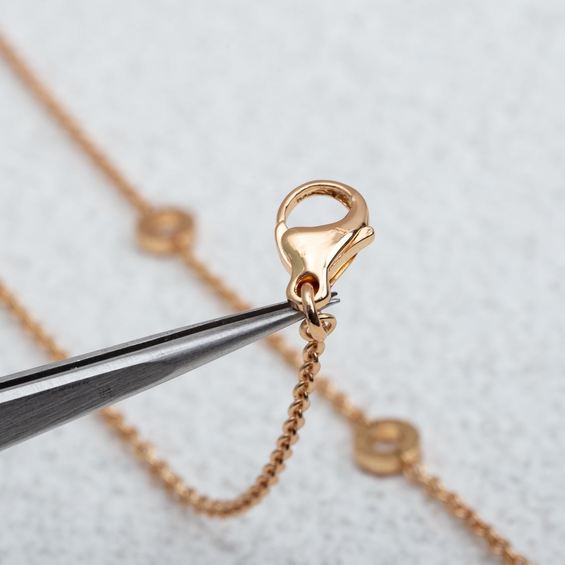 [⭐Marins]PARENTESI NECKLACE PINK GOLD DIAMOND