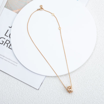 [⭐Marins]PARENTESI NECKLACE PINK GOLD DIAMOND