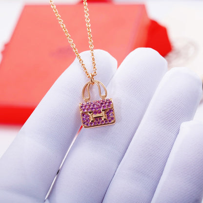 [Marin-Jewelry]COLLIER PENDENTIF DIAMANT VIOLET CONSTANCE