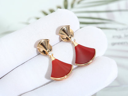 [⭐Marins]DREAM Carnelian PINK GOLD EARRINGS