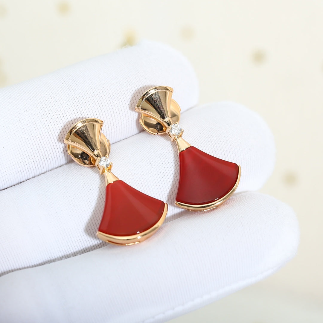 [⭐Marins]DREAM Carnelian PINK GOLD EARRINGS