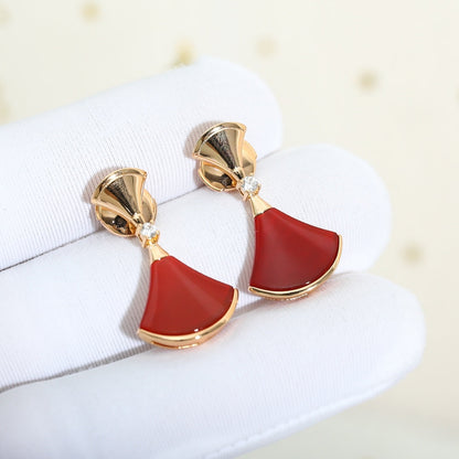 [⭐Marins]DREAM Carnelian PINK GOLD EARRINGS